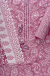 Gajari Sequence, Threadwork & Floral Printed Cotton Unstitched Salwar Suit With Cotton Dupatta