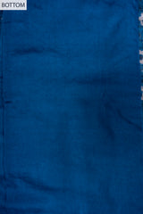 Blue Cotton Unstitched Suit With Cotton Dupatta