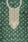 Mint Green Cotton Unstitched Suit With Cotton Dupatta