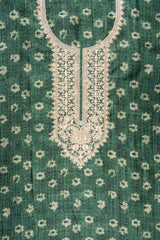 Mint Green Cotton Unstitched Suit With Cotton Dupatta