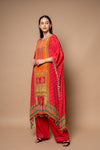 Orange Gotta Patti, Mirror, Sequence & Digital Printed Crepe Readymade Suit With Pant