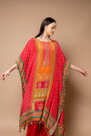 Orange Gotta Patti, Mirror, Sequence & Digital Printed Crepe Readymade Suit With Pant