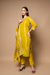 Parrot Shimmer Readymade Suit And Pant With Tissue Dupatta