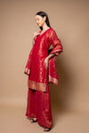 Rani Tissue Readymade Suit And Palazzo With Tissue Dupatta