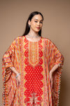 Red Gotta Patti, Mirror, Sequence & Digital Printed Crepe Readymade Suit With Pant