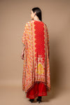 Red Gotta Patti, Mirror, Sequence & Digital Printed Crepe Readymade Suit With Pant