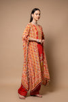 Rust Gotta Patti, Mirror, Sequence & Digital Printed Crepe Readymade Suit With Pant