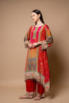 Rani Gotta Patti, Mirror, Sequence & Digital Printed Crepe Readymade Suit With Pant