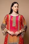 Rani Gotta Patti, Mirror, Sequence & Digital Printed Crepe Readymade Suit With Pant