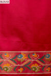 Rani Banarasi Woven Zari Banarasi Silk Saree With Unstitched Blouse