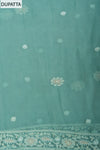 Mint Green Georgette Unstitched Suit With Chiffon Dupatta