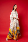 White Mirror, Sequence & Digital Printed Crepe Readymade Suit With Pant