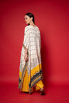 White Mirror, Sequence & Digital Printed Crepe Readymade Suit With Pant