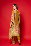 Pista Crepe Readymade Suit And Pant With Chiffon Dupatta