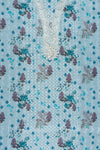 Tea-green Cutwork, Sequence, Threadwork & Digital Printed Georgette Unstitched Salwar Suit With Georgette Dupatta