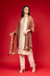 Off White Tissue Readymade Suit And Pant With Dolna Dupatta