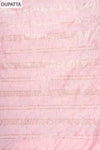 Pink Sequence, Threadwork & Floral Printed Cotton Unstitched Salwar Suit With Cotton Dupatta