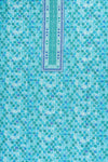 Firozi Sequence, Threadwork & Digital Printed Cotton Unstitched Salwar Suit With Cotton dupatta