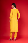 Mango Gold Cotton Readymade Suit And Pant With Cotton Dupatta