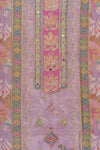 Mauve Swarovski, Mirror, Threadwork & Digital Printed Georgette Unstitched Salwar Suit With Georgette Dupatta