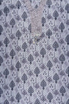 Grey Cutwork, Sequence, Threadwork & Digital Printed Georgette Unstitched Salwar Suit With Georgette Dupatta