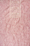 Gajari Sequence, Threadwork & Bandhini Printed Chanderi Cotton Unstitched Salwar Suit With Organza Dupatta