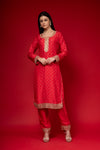 Coral Dolna Readymade Suit And Pant With Chinon Dupatta