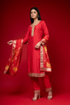 Coral Dolna Readymade Suit And Pant With Chinon Dupatta