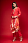 Coral Dolna Readymade Suit And Pant With Chinon Dupatta