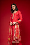 Coral Dolna Readymade Suit And Pant With Chinon Dupatta