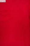 Red Cutdana, Mirror Sheet, Threadwork, Digital & Floral Printed Muslin Unstitched Salwar Suit With Muslin Cotton Dupatta