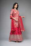 Rani Georgette Readymade Sharara Set With Net Dupatta