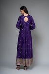 Purple Dolna Floor Length Readymade Suit And Legging With Chinon Dupatta