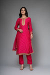 Rani Dolna Readymade Suit And Pant With Net Dupatta