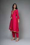 Rani Dolna Readymade Suit And Pant With Net Dupatta