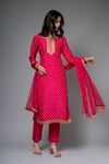 Rani Dolna Readymade Suit And Pant With Net Dupatta