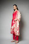 Rani Shimmer Readymade Suit And Pant With Shimmer Dupatta