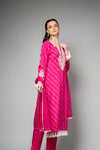 Rani Cotton Readymade Suit And Pant With Net Dupatta