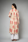 Tussar Floral Printed Cotton Readymade Long Kurta