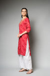 Rani Lehriya Printed Cotton Readymade Long Kurta