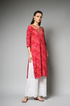 Rani Lehriya Printed Cotton Readymade Long Kurta