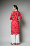 Rani Lehriya Printed Cotton Readymade Long Kurta