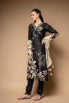 Black Shimmer Readymade Suit And Pant With Shimmer Dupatta