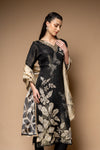 Black Shimmer Readymade Suit And Pant With Shimmer Dupatta