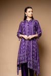 Purple Bandhini Printed Dolna Readymade Suit With Pant