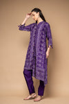 Purple Bandhini Printed Dolna Readymade Suit With Pant