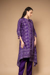 Purple Bandhini Printed Dolna Readymade Suit With Pant