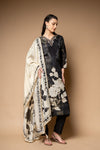 Black Shimmer Readymade Suit And Pant With Shimmer Dupatta