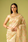 Tussar Banarasi Woven Zari & Threadwork Cotton Saree With Unstitched Blouse