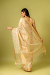 Tussar Banarasi Woven Zari & Threadwork Cotton Saree With Unstitched Blouse